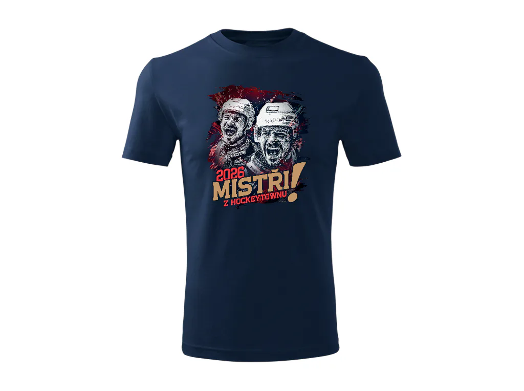 Pánské tričko Mistři 2026 navy HC Dynamo Pardubice