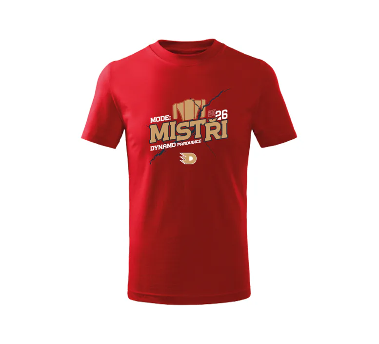 Dětské tričko Mistři 2026 red HC Dynamo Pardubice